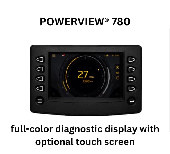 Powerview 8080 diagnostic display in full color, showcasing an optional touch screen for improved functionality